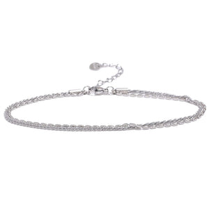 Double Layer Anklet Luxoba Silver 