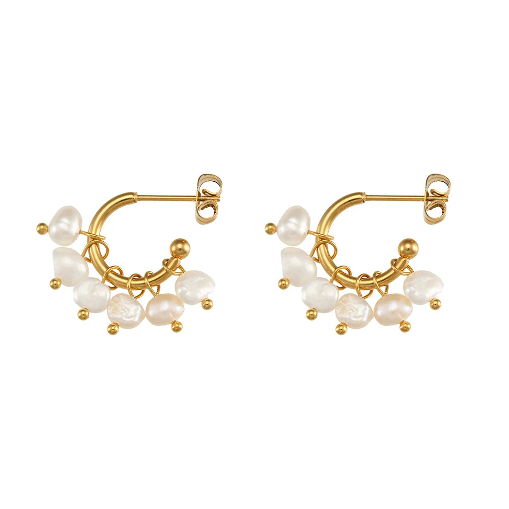 Pearl Dangles Hoop