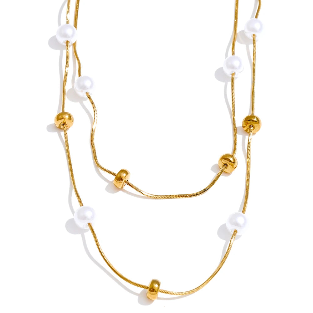 Double Layer Pearl Chain