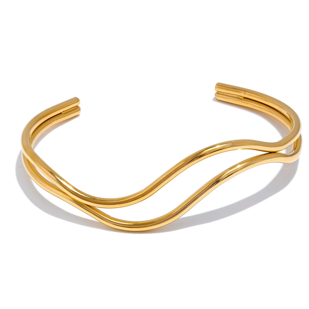 Double Wave Bangle