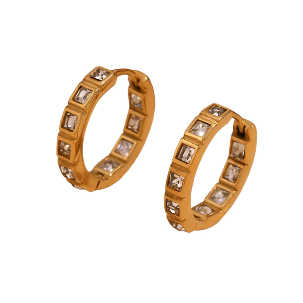 Double Side Studded Hoop
