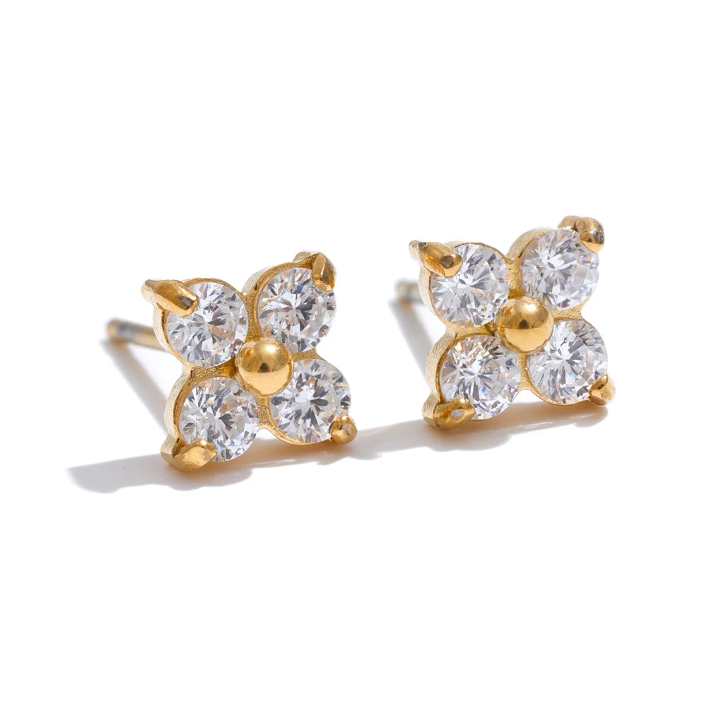 Four Petal Stud Earring
