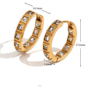 Double Side Studded Hoop