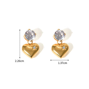 Heart Drop Earring