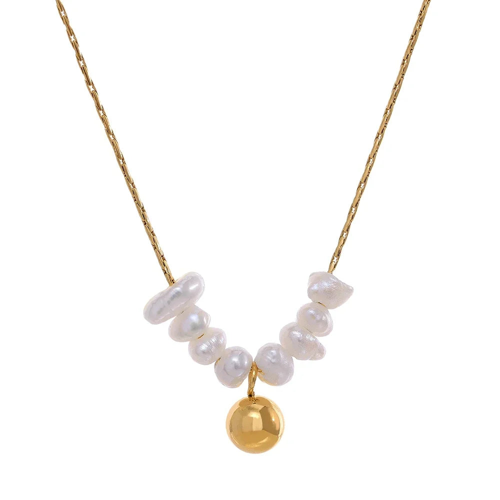 Pearl and Ball Drop Invisible Chain