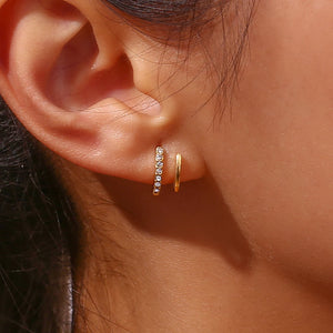 Double Layer Stone Studded Earring