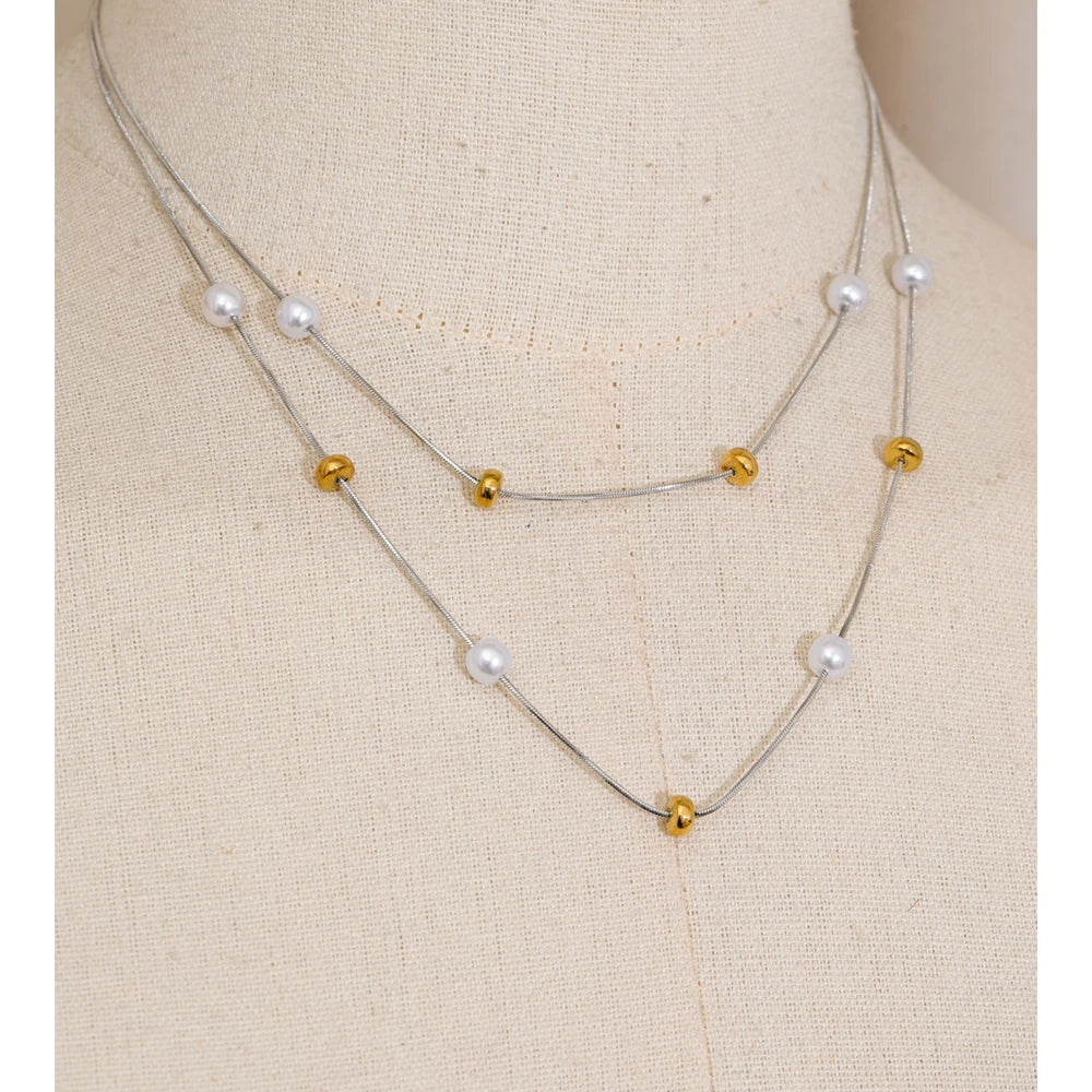 Double Layer Pearl Chain