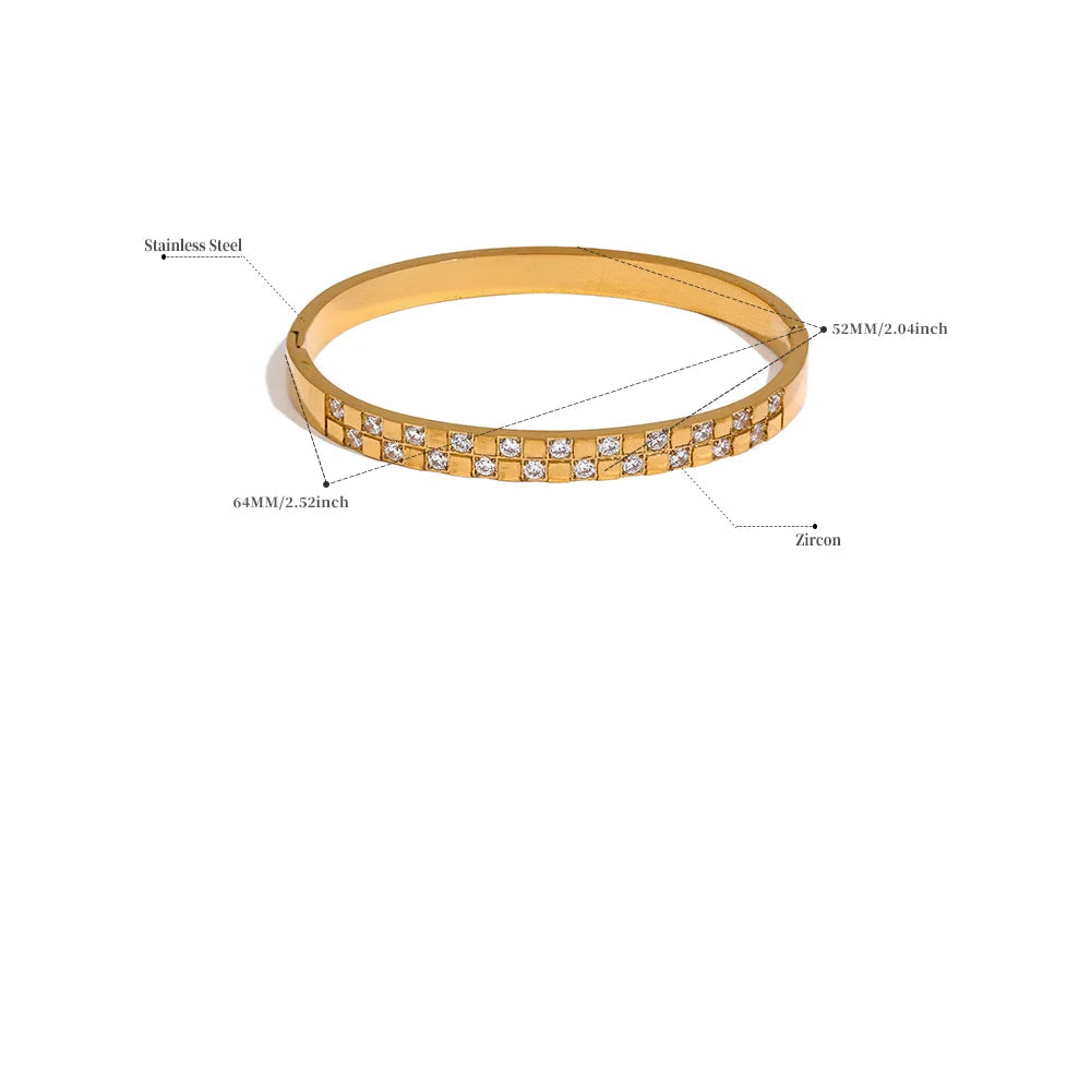 Chequered Studded Bangle