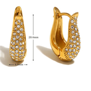 U Shape Studded Hoop