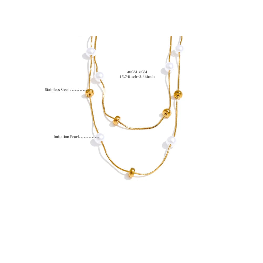 Double Layer Pearl Chain
