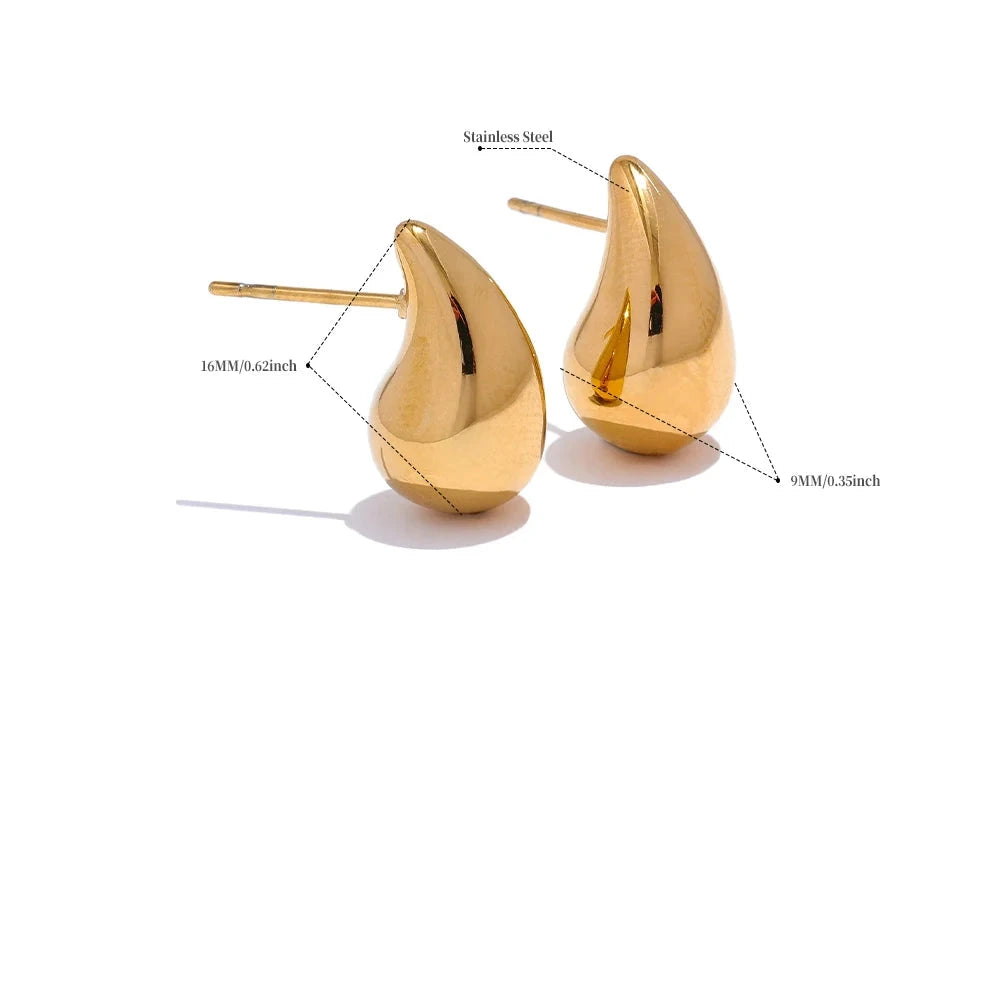 Water Drop Gold Earring