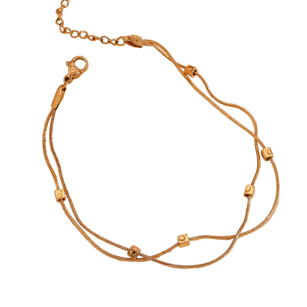 Double Layer Cube Anklet