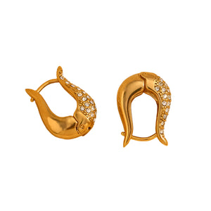 U Shape Studded Hoop