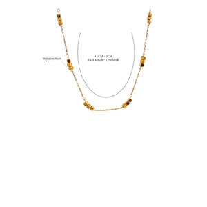 Minimalist Gold Cube Chain