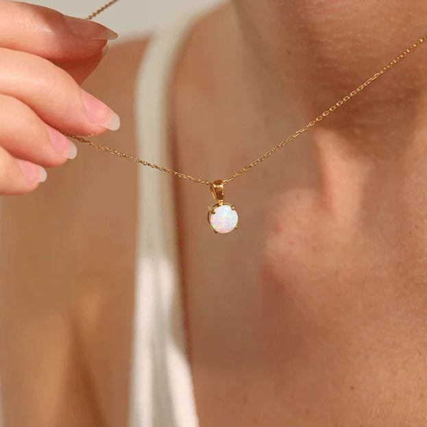 Opal Stone Pendant Chain