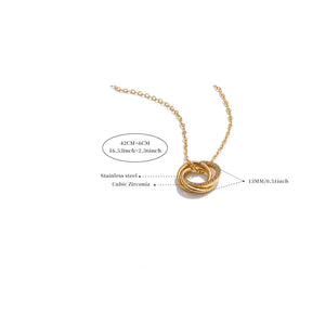 Triple link Circle Pendant Chain