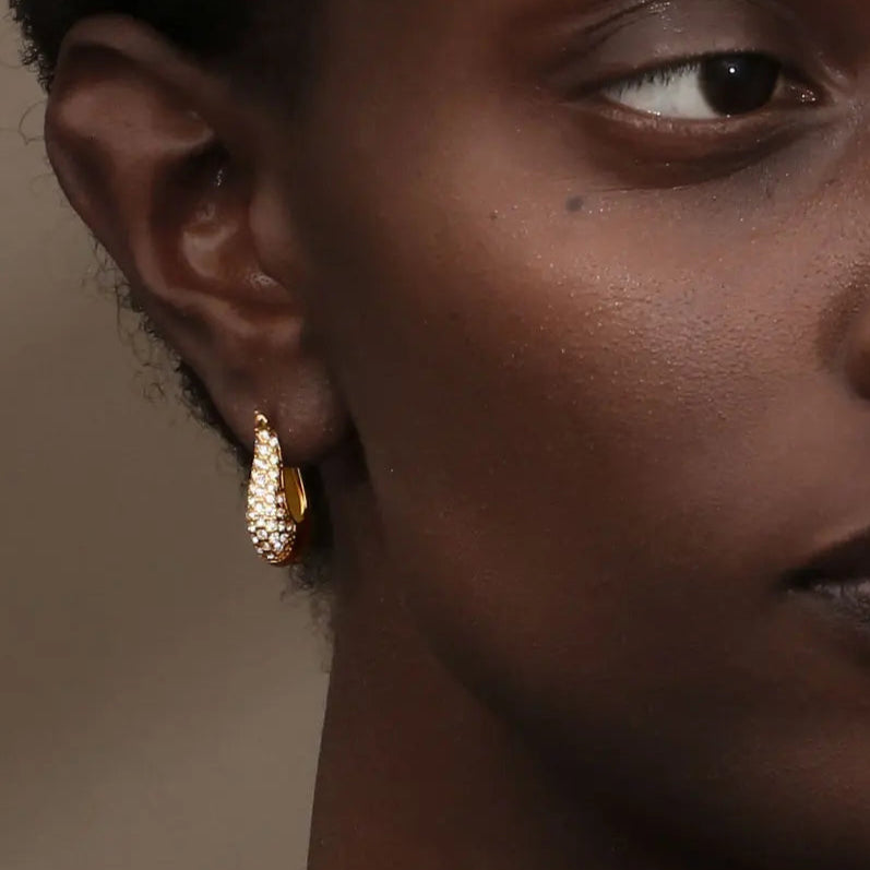 U Shape Studded Hoop