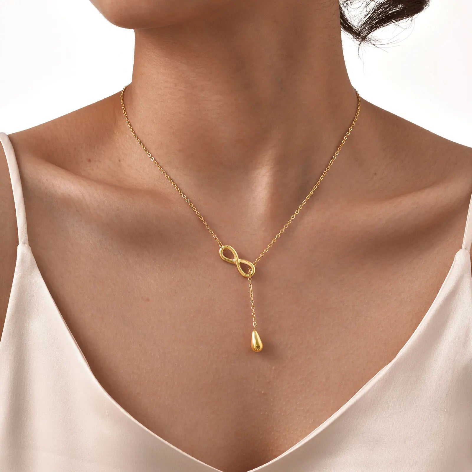 Infinity Water Drop Y Shape Chain