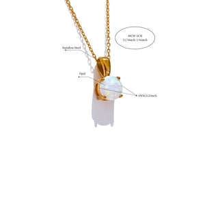 Opal Stone Pendant Chain