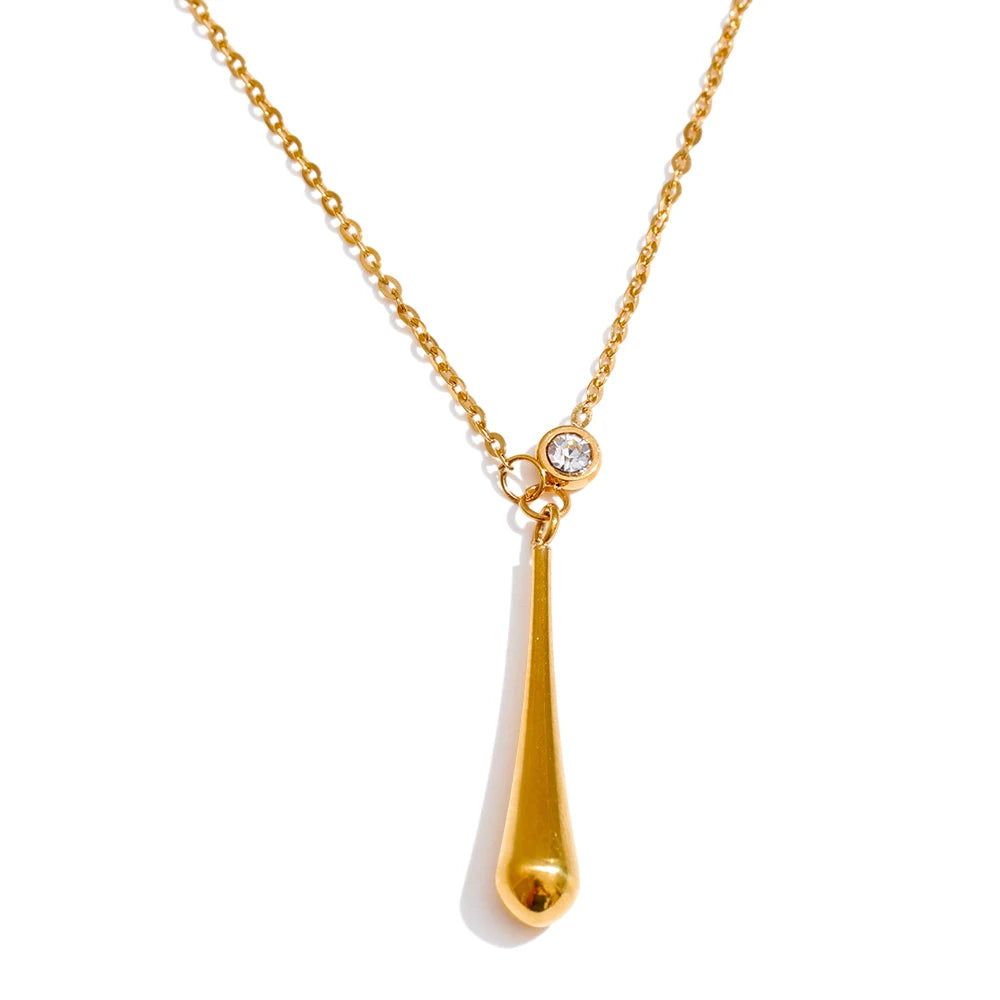Stone with Drop Chain