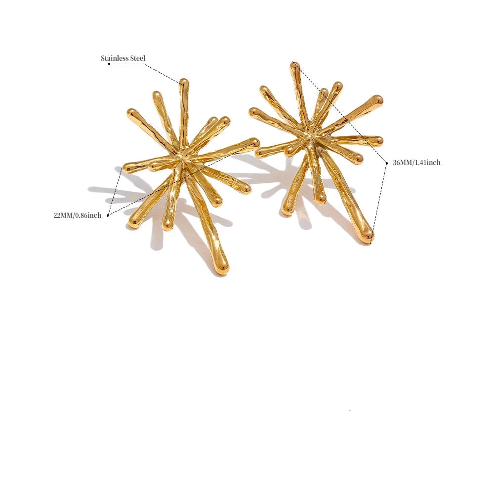 Firework Gold Earring