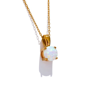 Opal Stone Pendant Chain