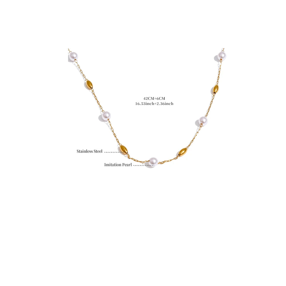 Pearl and Gold Bead Chain