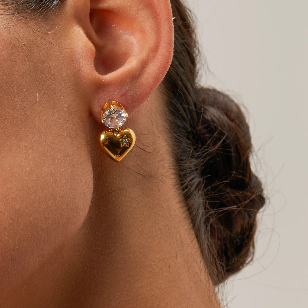 Heart Drop Earring