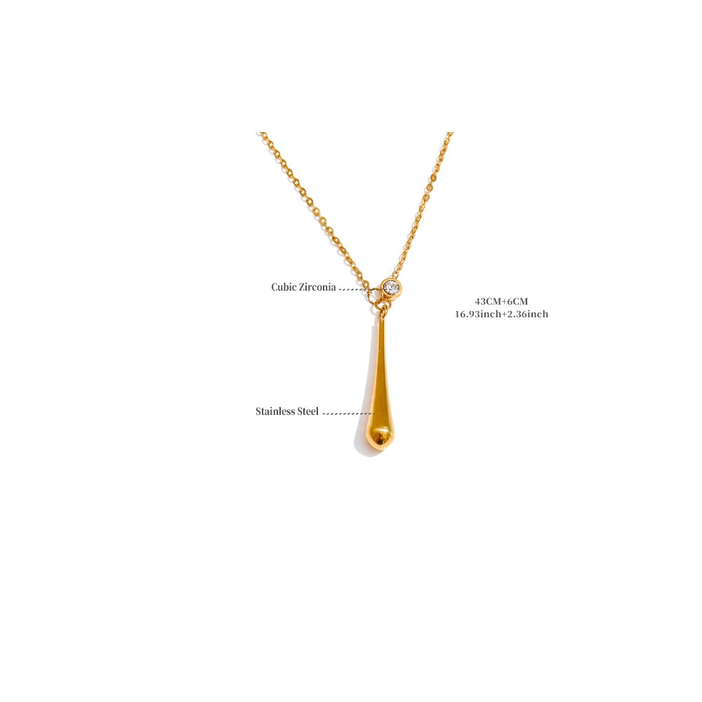 Stone with Drop Chain