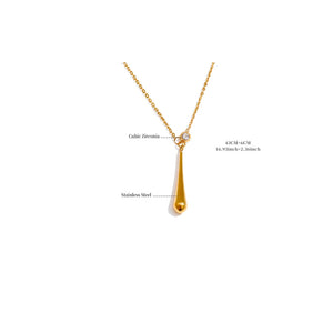 Stone with Drop Chain