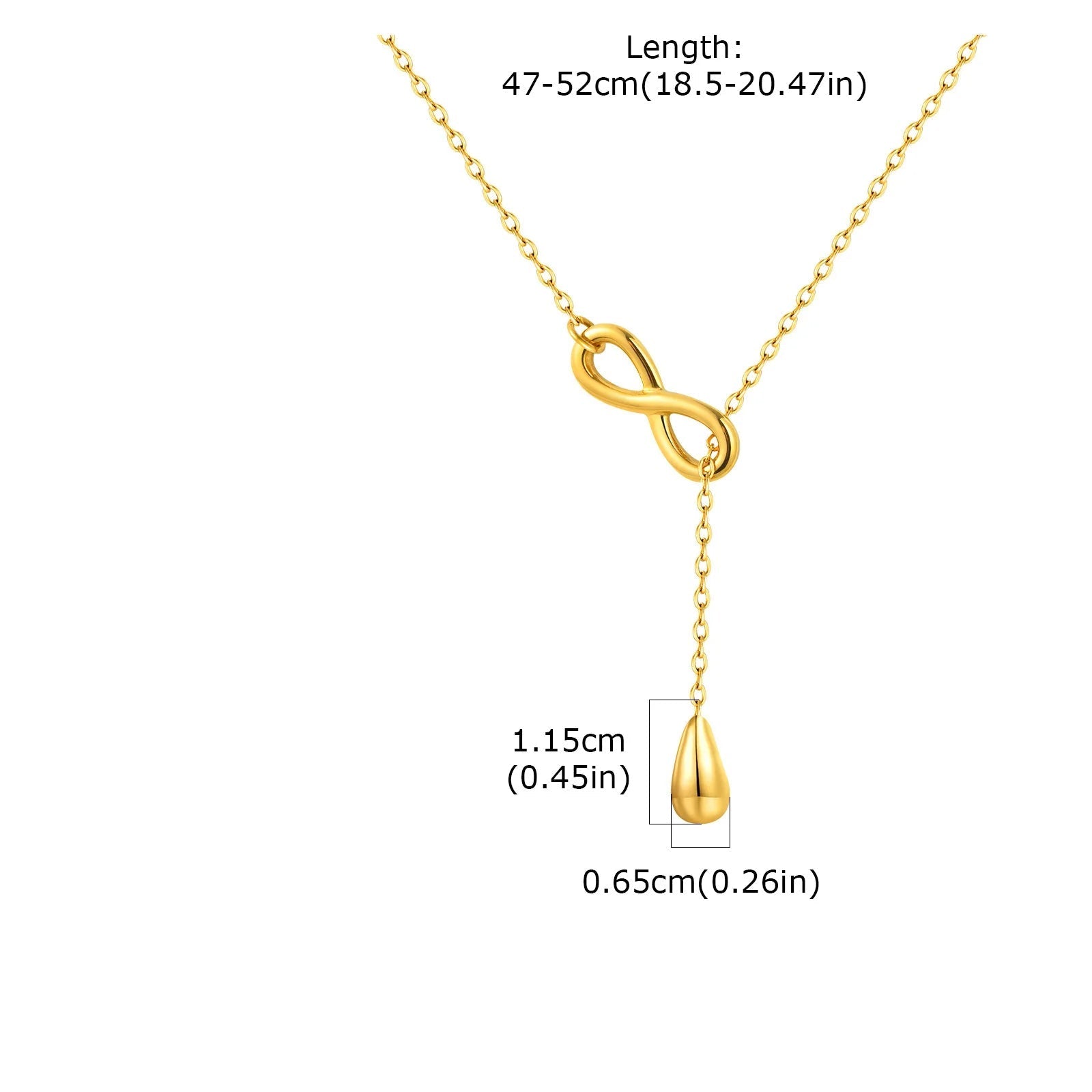 Infinity Water Drop Y Shape Chain