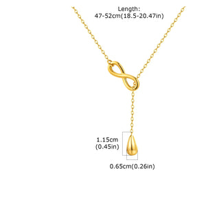 Infinity Water Drop Y Shape Chain