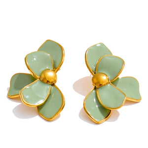 Enamel Flower Earring