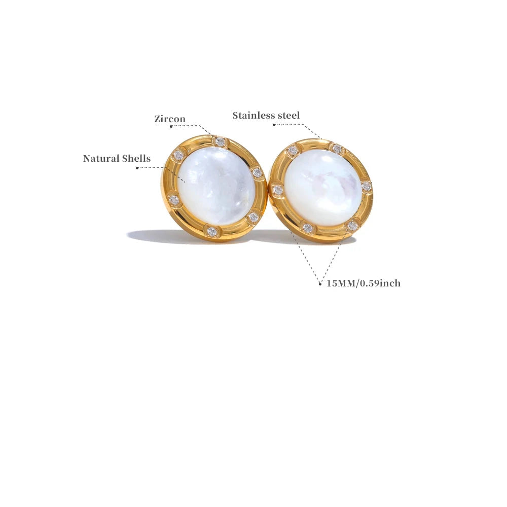 Natural Shell Stud Earring