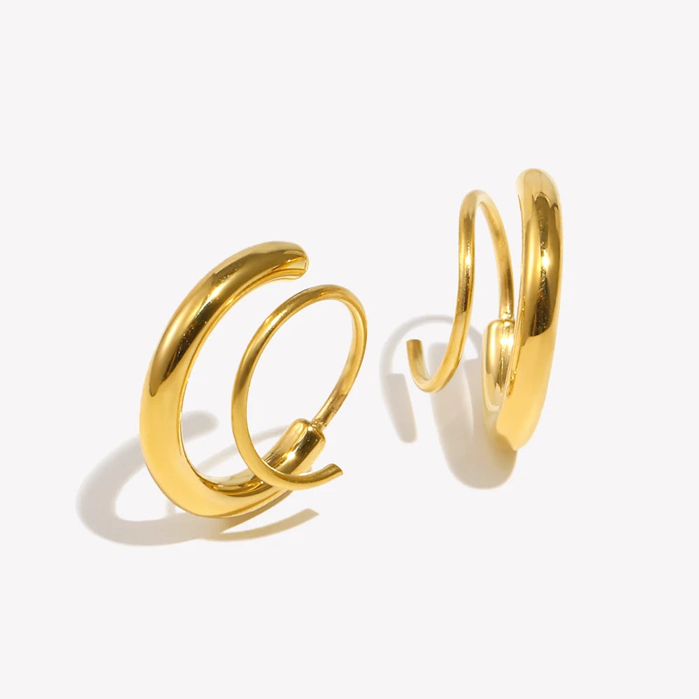 Double Layer Twist Earring