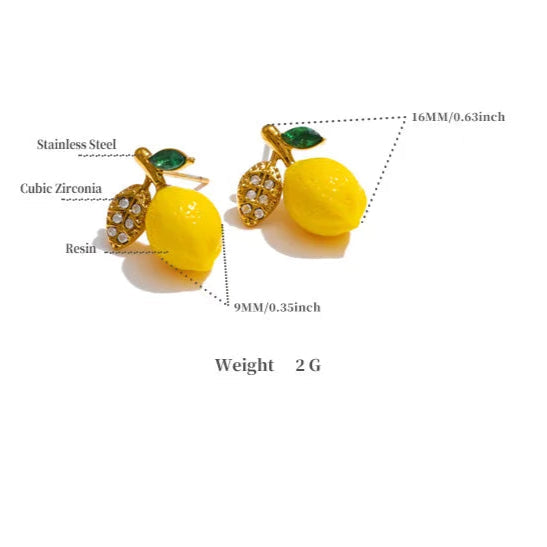 Lemon Stud Earring