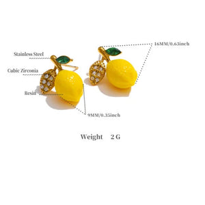 Lemon Stud Earring