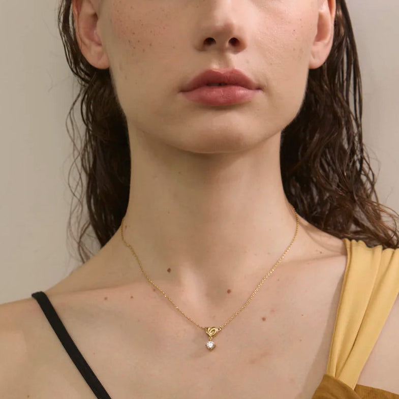 Heart Sparkle Drop Chain