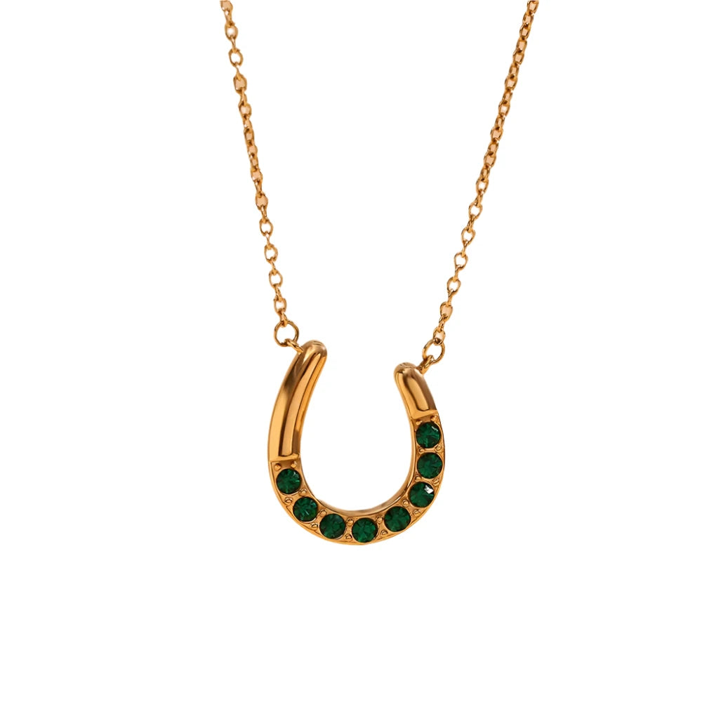 Horseshoe Studded Pendant Chain