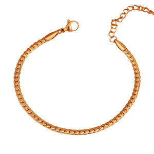 Flat Cuban Chain Bracelet
