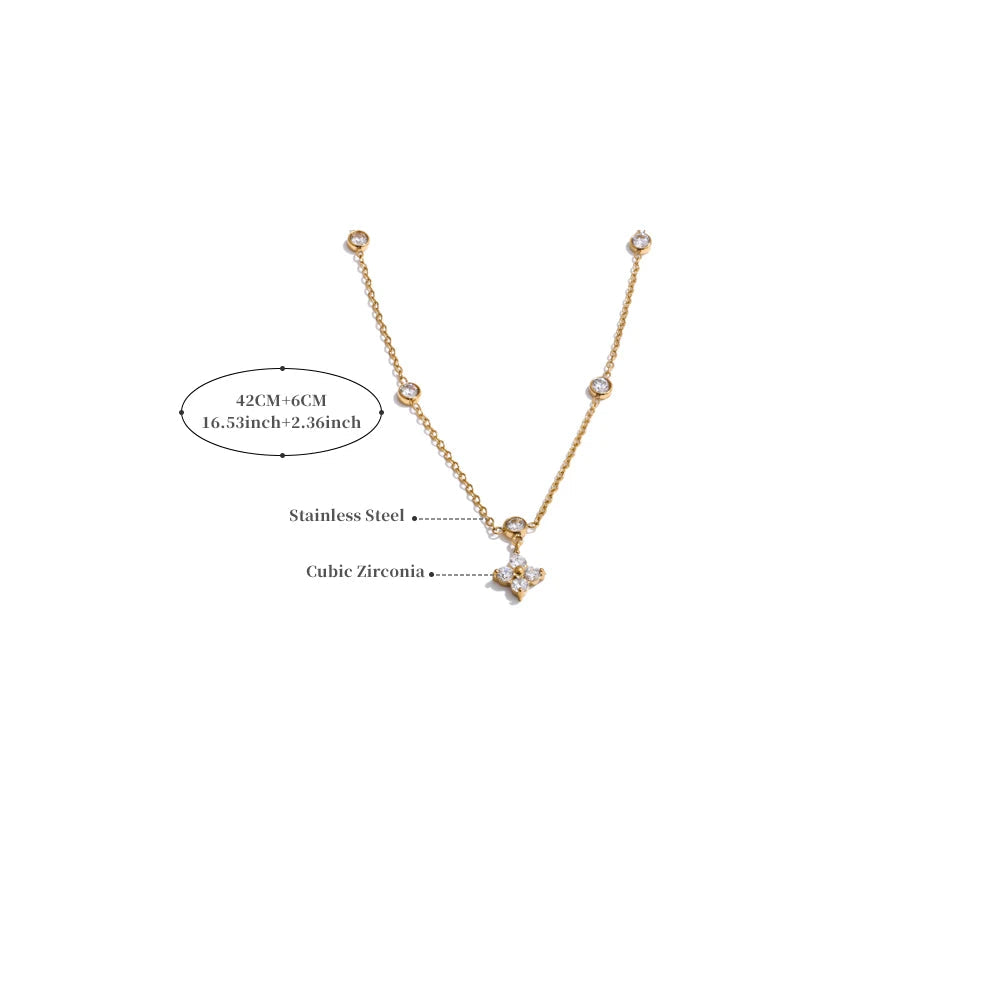 Four Petal Pendant Chain