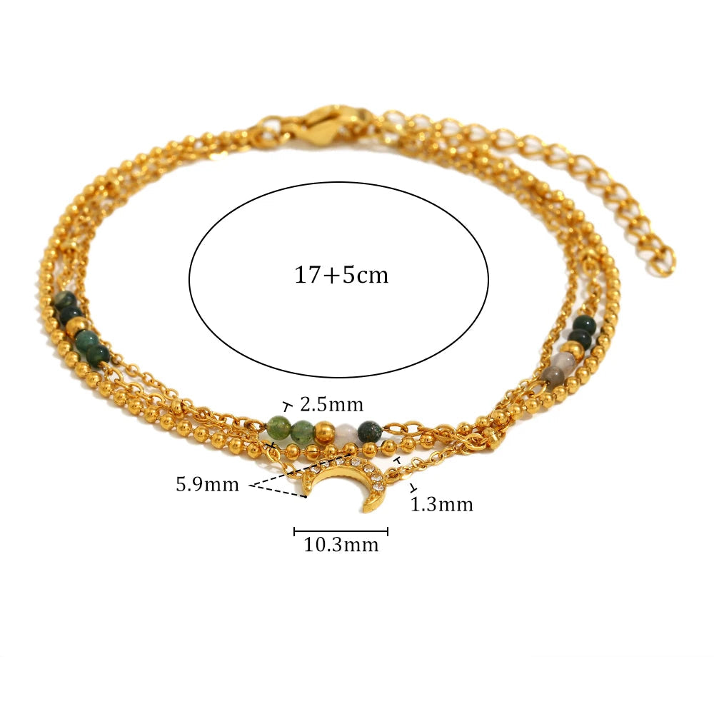 3 Layer Moon Bracelet