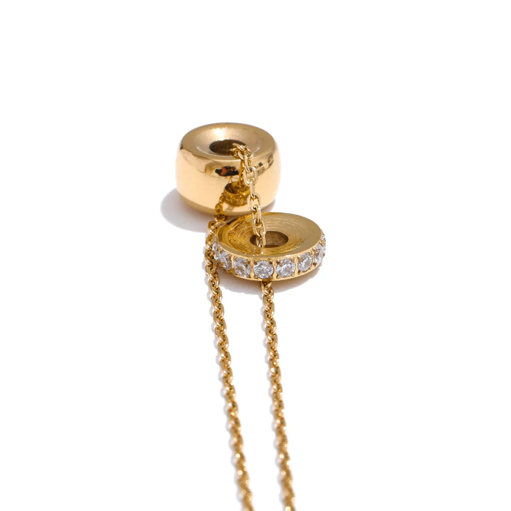Double Round Pendant Chain