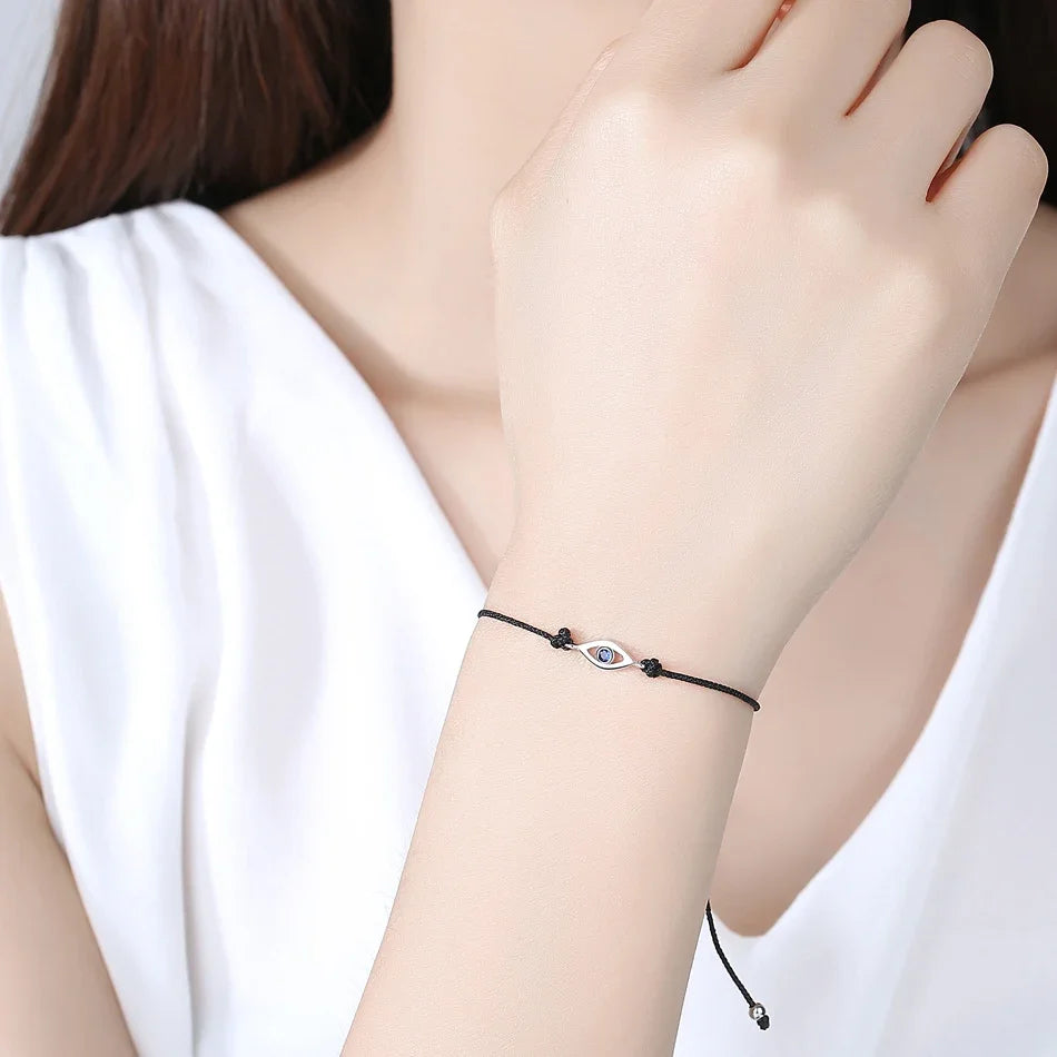 Evil Eye Black String Bracelet