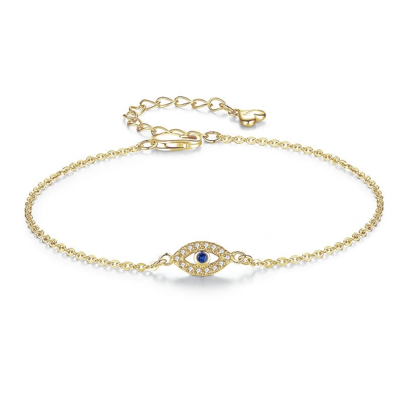 Evil Eye Bracelet Luxoba Gold 20cm 