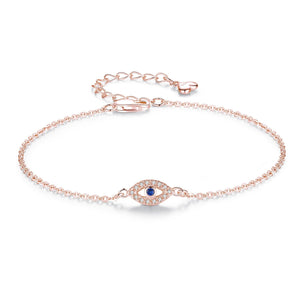 Evil Eye Bracelet Luxoba Rose Gold 20cm 