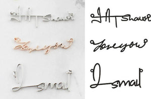 Customized Handwritten Pendant with Chain Luxoba 