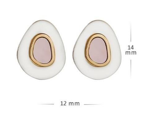 Natural Shell Avocado Stud Earring Luxoba 
