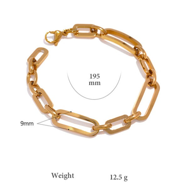 Chunky Link Chain Bracelet Luxoba 
