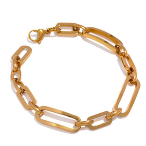 Chunky Link Chain Bracelet Luxoba Gold 